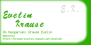 evelin krause business card